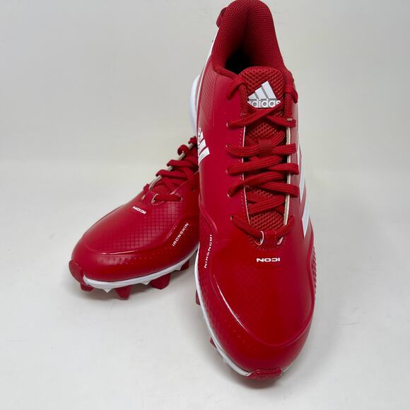 adidas Icon 7 MD Baseball Cleats Mens Sz 10 Red Ironskin I.1.9 Sporty - Picture 10 of 16